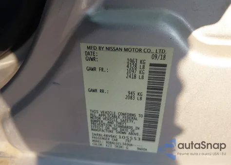 2019 Nissan Altima 2.5 S из США, поврежденный, VIN 1N4BL4BV6KC105553